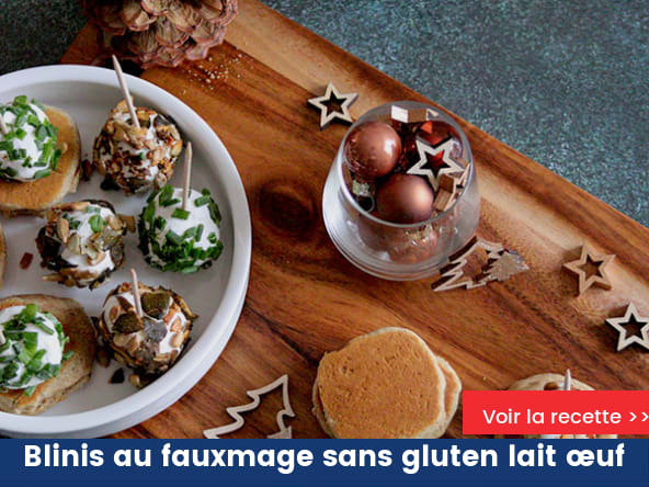 Blinis au fauxmage sans gluten lait œuf